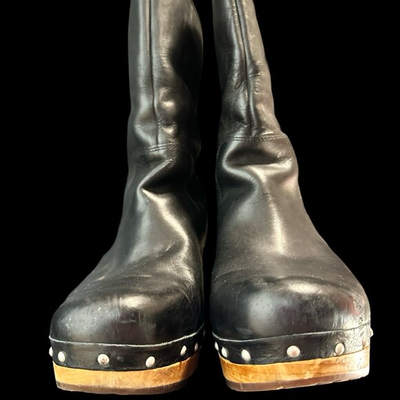 Black Uggs, convertible fur lined clog boots - Picture 4 of 8